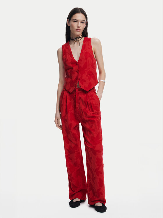 Desigual Desigual Weste Portland 25SWEW24 Rot Regular Fit