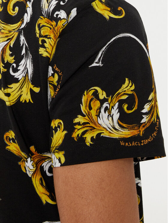 Versace Jeans Couture Versace Jeans Couture Marškinėliai 78GAH6S0 Juoda Slim Fit