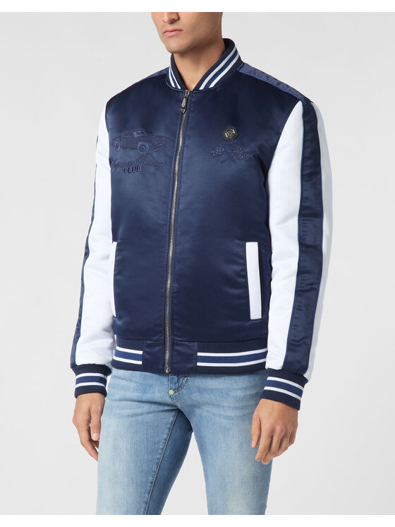 PHILIPP PLEIN PHILIPP PLEIN Bomber 22653 Celeste Regular Fit