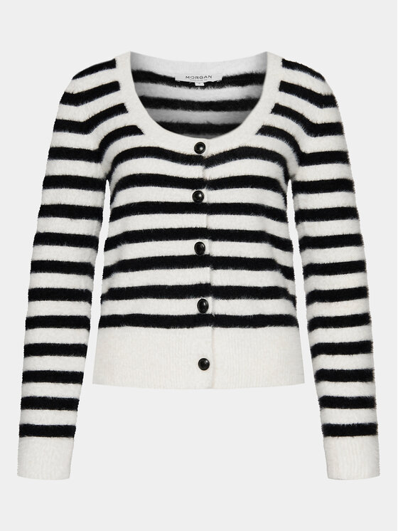 Morgan Morgan Strickjacke 241-MANIS Weiß Regular Fit