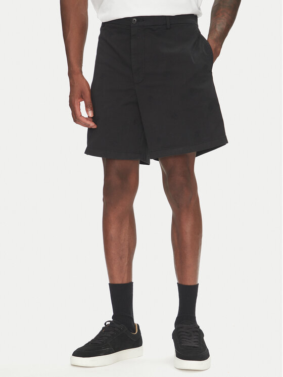 BOSS BOSS Šortky z materiálu C-Karlos 50540597 Černá Regular Fit