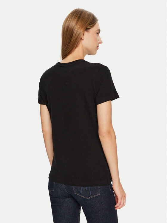 Guess Guess T-shirt V4BI04 KCBF1 Nero Slim Fit
