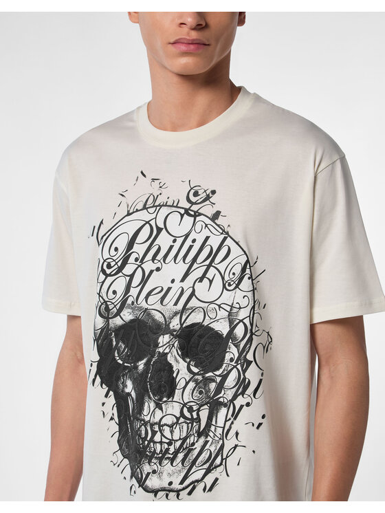PHILIPP PLEIN PHILIPP PLEIN T-Shirt 24635 Biały Regular Fit