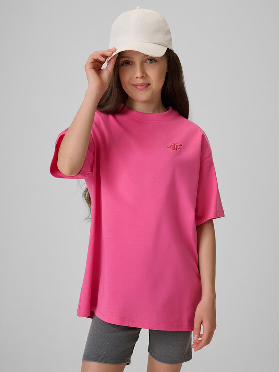 4F 4F T-Shirt SUMMER SPLASH Różowy Loose Fit