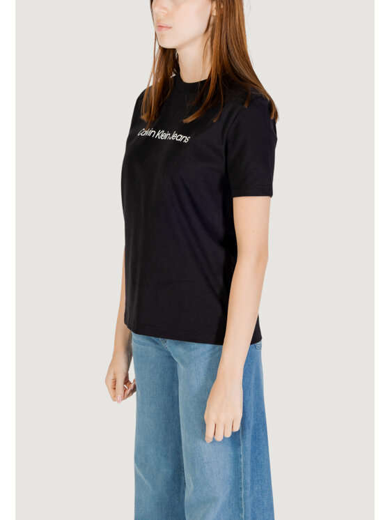 Calvin Klein Jeans Calvin Klein Jeans T-shirt A- Inst. Logo Classic LV047C912G Crna Regular Fit