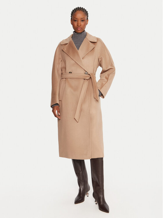 Weekend Max Mara Weekend Max Mara Вовняне пальто Resina 2525016102 Бежевий Regular Fit