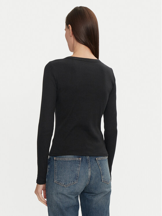Gap Gap Blūze 542721-00 Melns Slim Fit