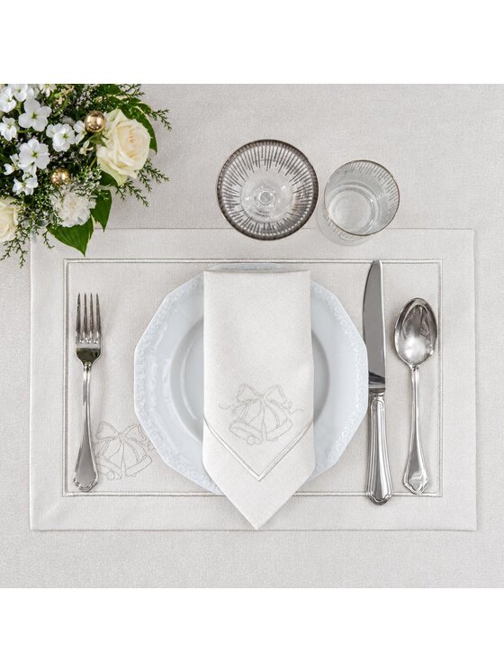Roseberry Home Roseberry Home Podkładka na stół Christmas Silverline Srebrny