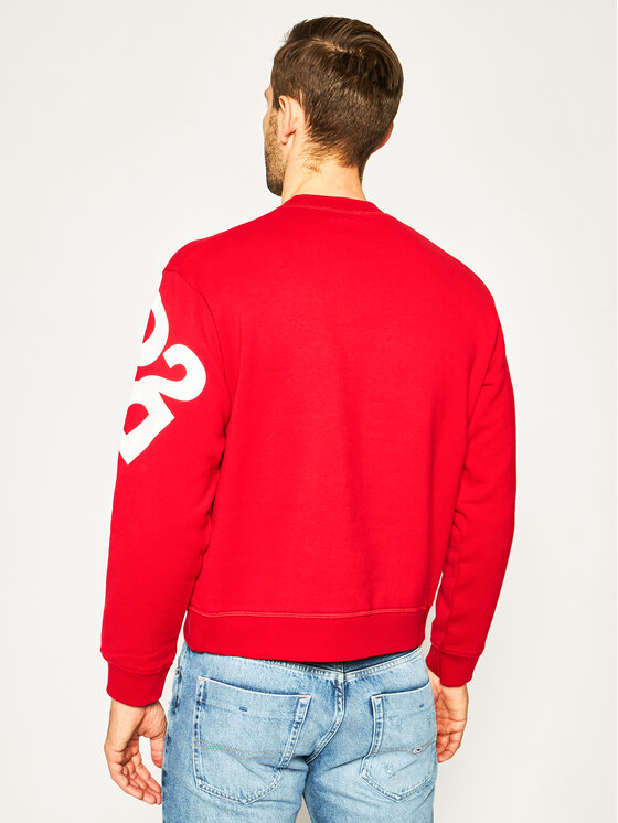 Felpa S75GU0282 Rosso Regular Fit