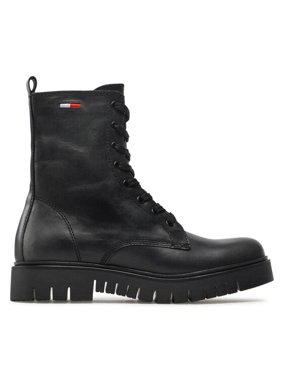 Tommy Jeans Tommy Jeans Ορειβατικά παπούτσια Lace Up Wmns Boot EN0EN01992 Μαύρο