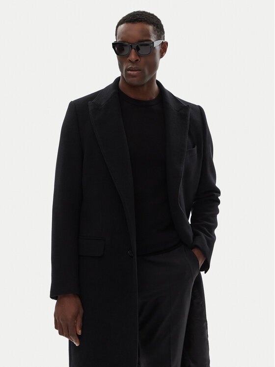 Dolce&Gabbana Dolce&Gabbana Wollmantel G036IT HUMJ2 Schwarz Regular Fit