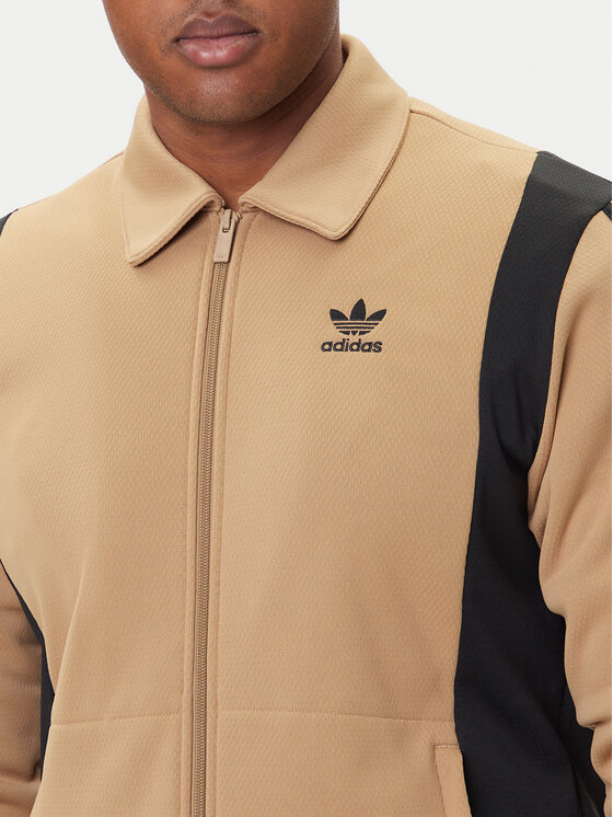 adidas adidas Felpa adicolor Panel JY1427 Beige Regular Fit