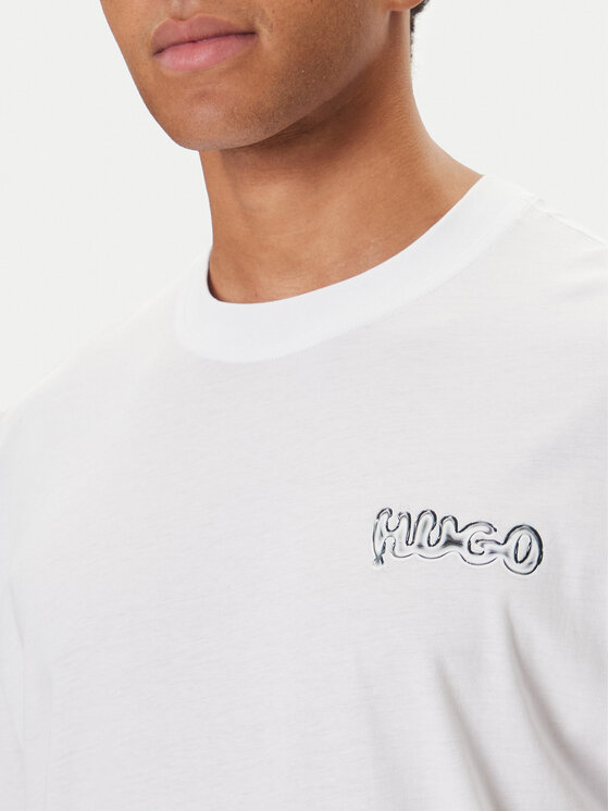 HUGO HUGO T-shirt Nyrotee 50549769 Bijela Loose Fit