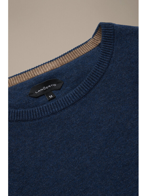 Lancerto Lancerto Sweter Simen SW073225000033 Granatowy Regular Fit