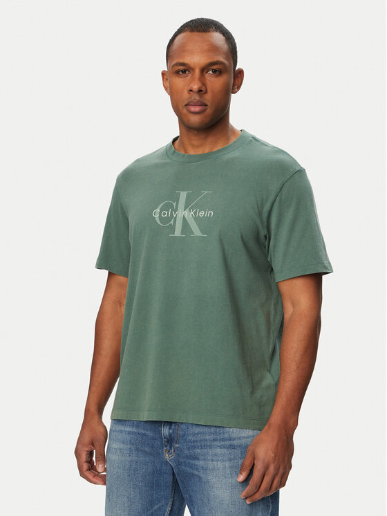 Calvin Klein Jeans Tricou SS 20S LV04RG832G Verde Regular Fit