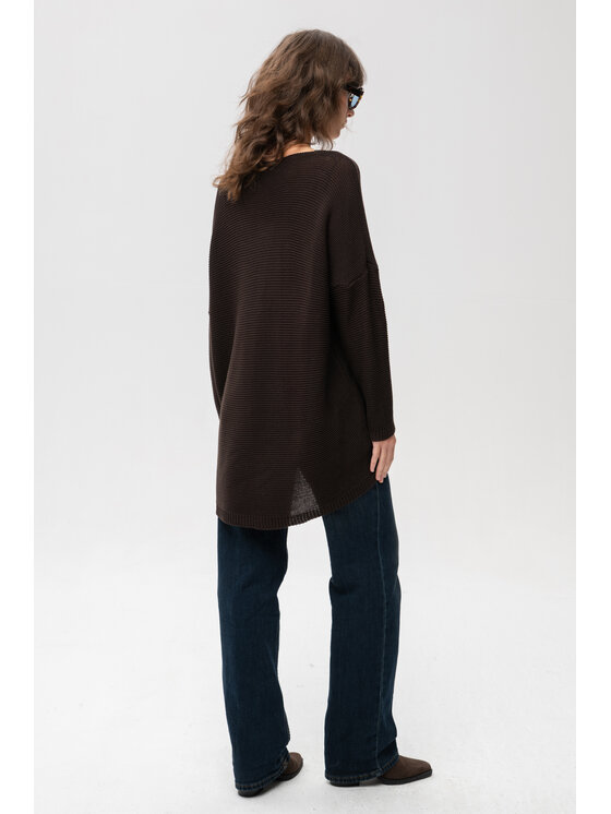 blue shadow blue shadow Sweter Danthe Brązowy Regular Fit