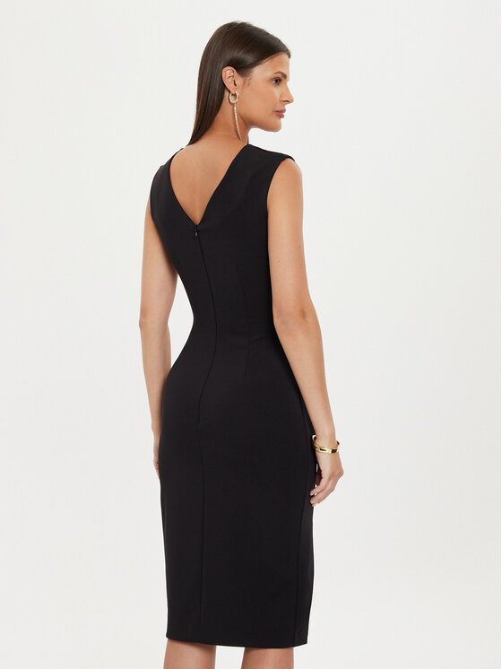 Rinascimento Rinascimento Коктейлна рокля CFC0119761003 Черен Slim Fit