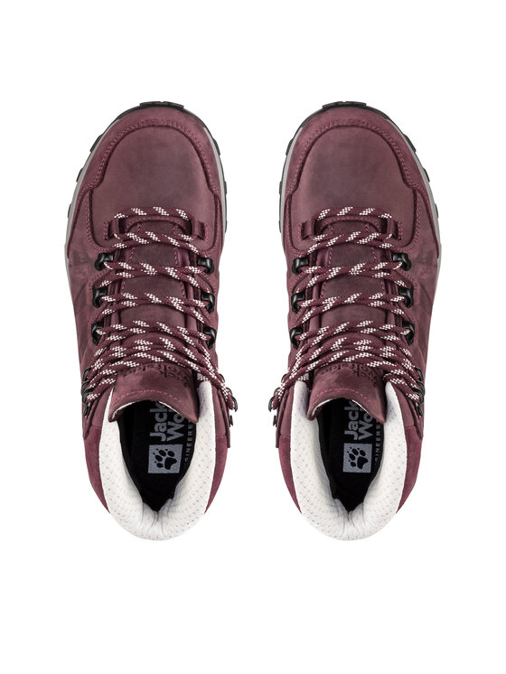 Jack Wolfskin Jack Wolfskin Trekking čevlji Refugio Prime Texapore Mid W 4059701 Bordo rdeča