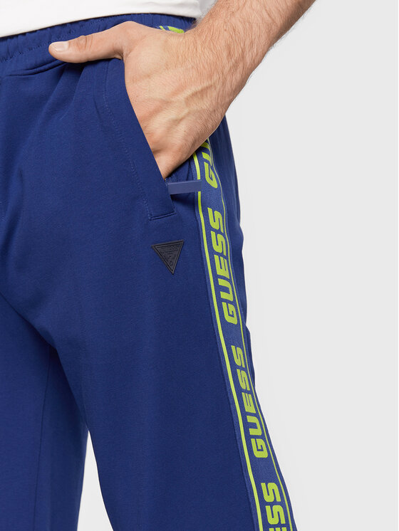 Pantaloni Della Tuta Guess Streetwear Uomo - Cotone Ed Elastan, Chiusura Con Cerniera, Vita Media - Foto 10