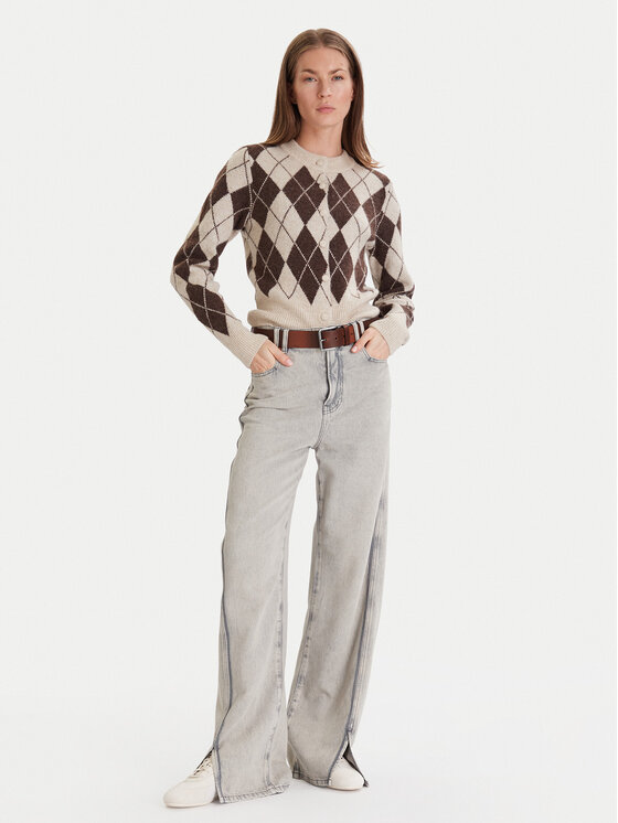 Vero Moda Vero Moda Pletena jopica Halo 10342792 Rjava Regular Fit