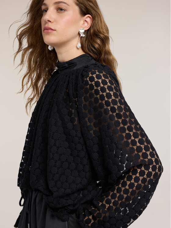 Motivi Motivi Blusa 2046W000814N033 Nero Boxy Fit