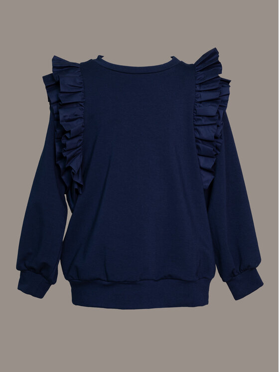 SLY SLY Bluza 4S-117B Granatowy Comfortable Fit