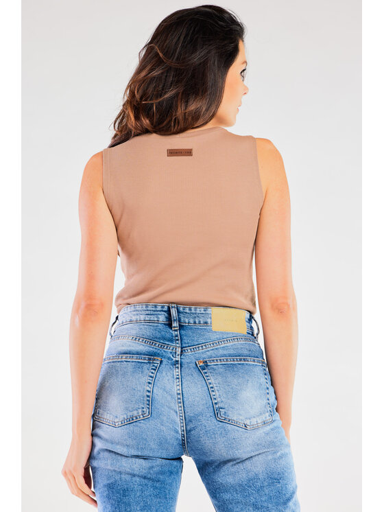 Infinite You Infinite You Top M285 Beżowy Basic Fit