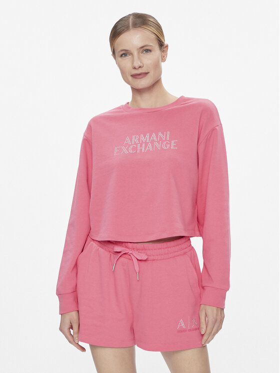 Armani Exchange Mikina 3DYM90 YJFHZ 14BH Ružová Regular Fit