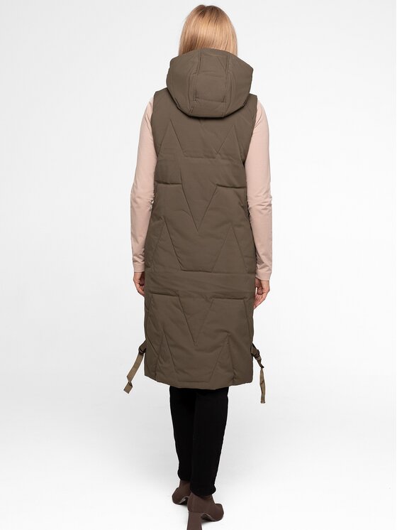 Perso Perso Kurtka damska BLH220050F Khaki Regular Fit