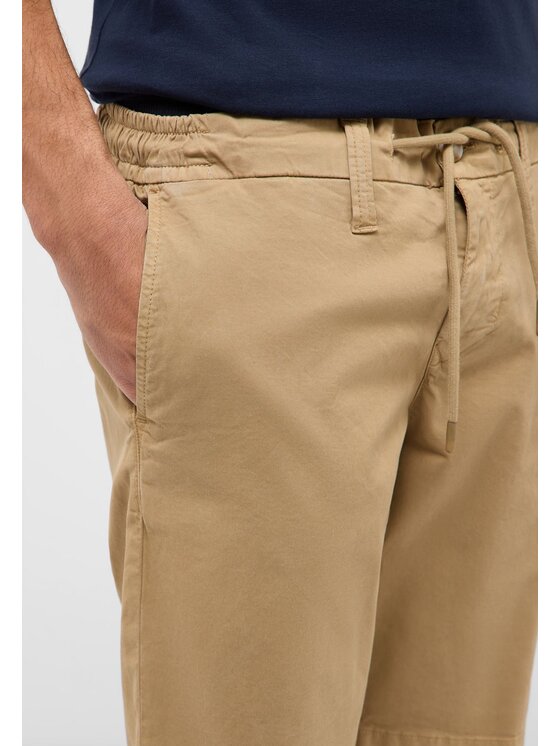 Mustang Mustang Pantaloncini di tessuto Portland Shorts Beige Slim Fit
