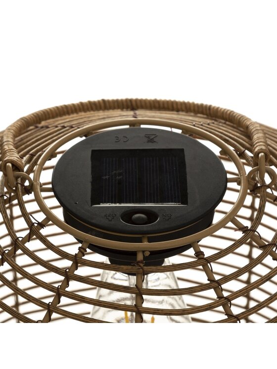 MIAhome MIAhome Lampion metalowy Solarny VILAKKU 30 cm Brązowy