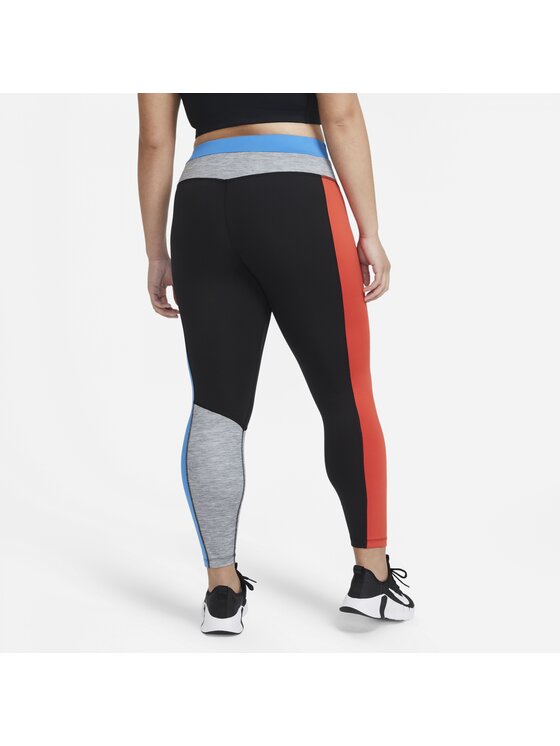 Nike Nike Leggings One Color-Blocked 7/9 Nero Regular Fit