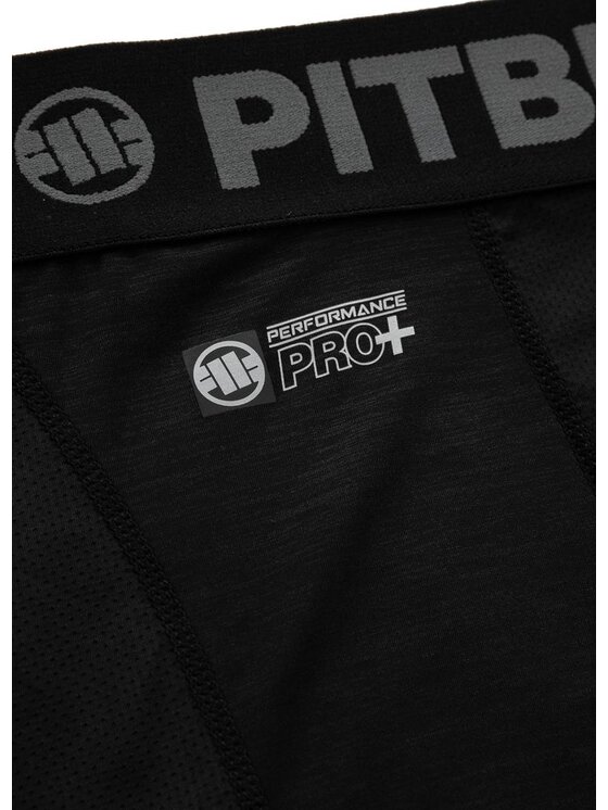 PITBULL PITBULL Szorty sportowe Spodenki kompresyjne Performance Pro Plus New Logo XXL Czarny Slim Fit