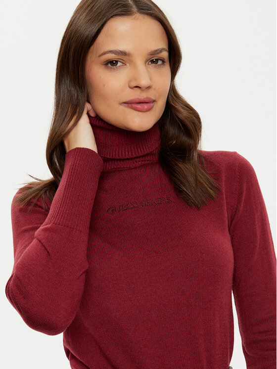 Guess Jeans Guess Jeans Rolák W4BR15 Z3HO2 Bordó Regular Fit