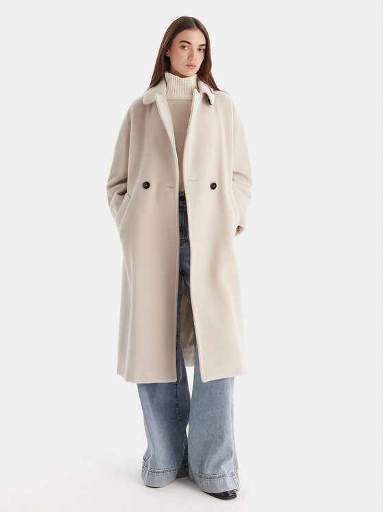 Marella Marella Cappotto di lana English 2523016142 Grigio Regular Fit