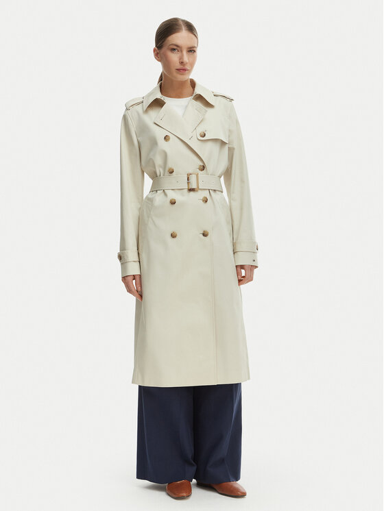 Tommy Hilfiger Trench WW0WW48873 Bej Slim Fit