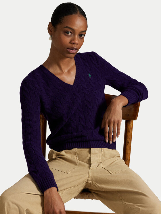 Polo Ralph Lauren Polo Ralph Lauren Пуловер 211971866010 Виолетов Slim Fit