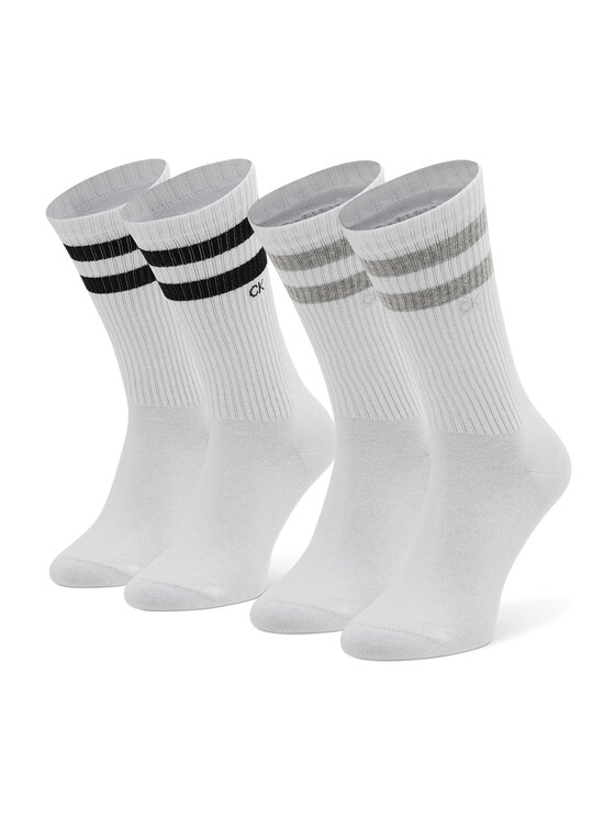 Calvin Klein Calvin Klein Set di 2 paia di calzini lunghi da uomo 701218711 Bianco