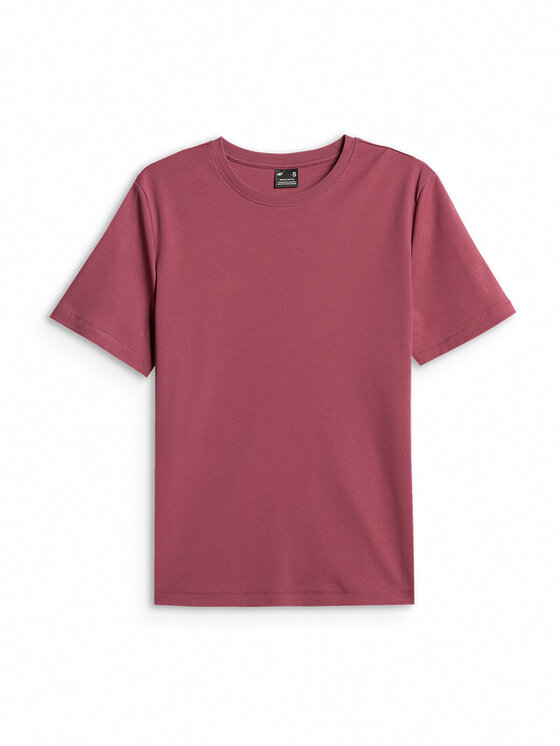 4F 4F T-Shirt BASIC+ Bordowy Regular Fit