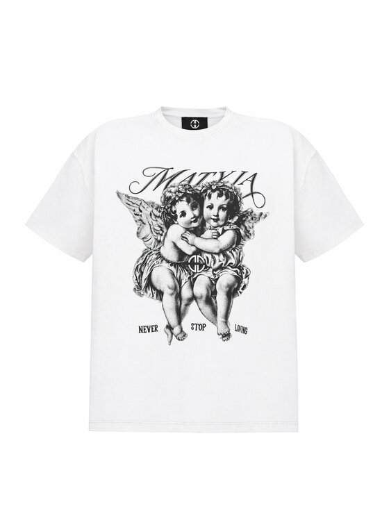 Magda Matyja Magda Matyja T-Shirt ANGELS WHITE T-SHIRT Biały Oversize