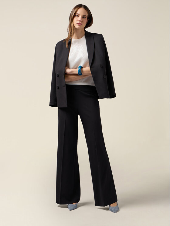 Oltre Oltre Pantaloni di tessuto P274J102440N033 Nero Regular Fit