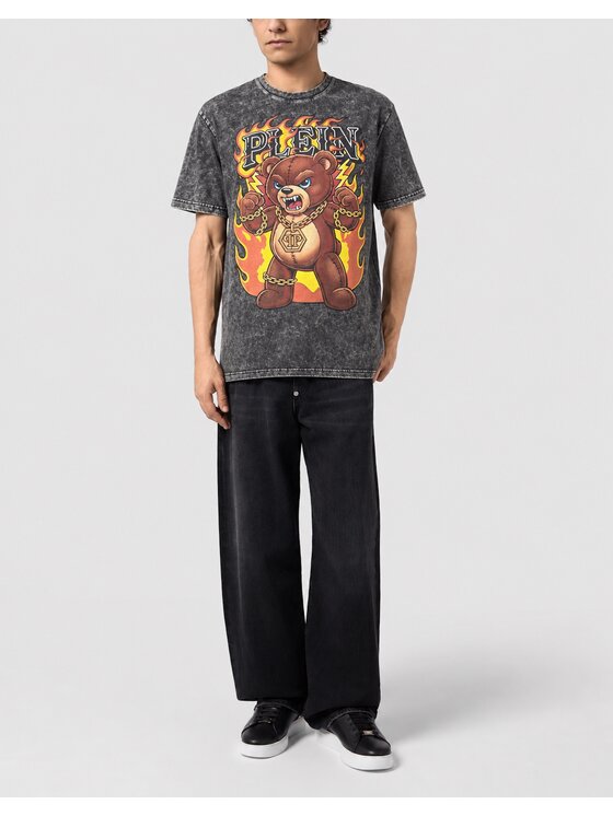 PHILIPP PLEIN PHILIPP PLEIN T-Shirt 32093 Czarny Regular Fit