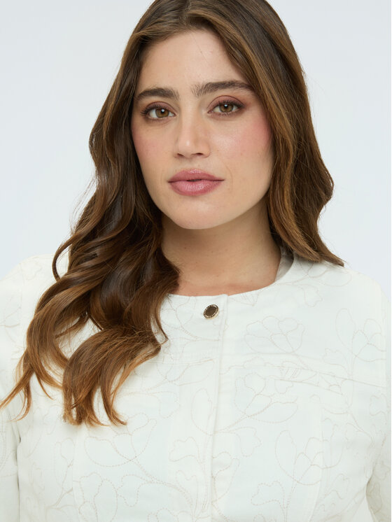 Fiorella Rubino Fiorella Rubino Giacca di transizione R401T001266N011 Bianco Boxy Fit