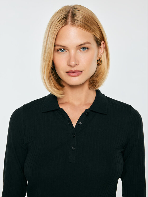 BIG STAR BIG STAR Bluzka DELFINA Czarny Slim Fit