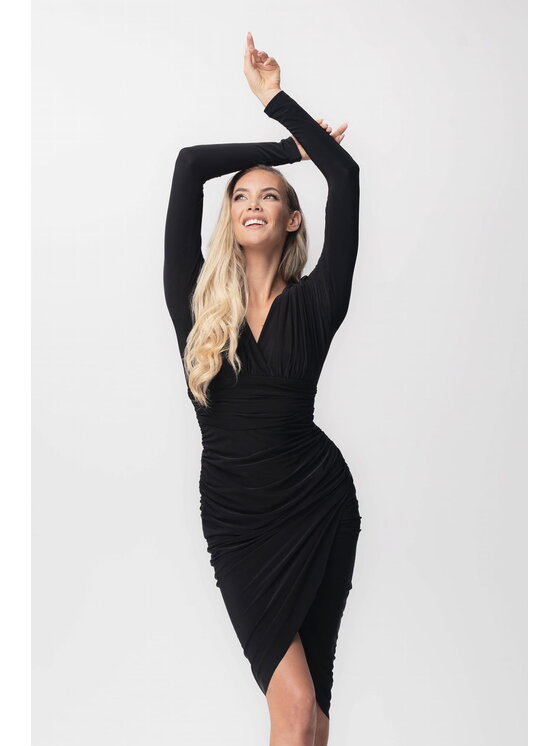 Aurora Aurora Koktejlové šaty Lidia Černá Feminine Fit