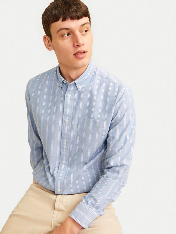 Jack&Jones Jack&Jones Риза Brook 12192150 Син Slim Fit