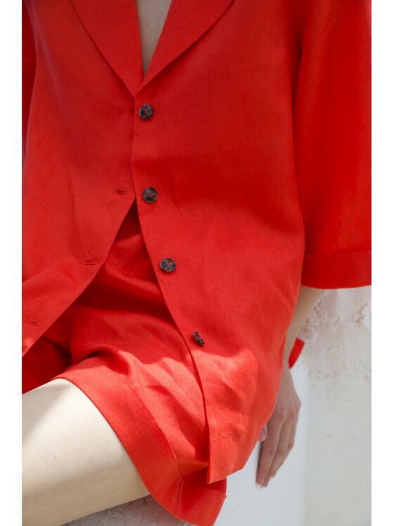 Duende Duende Koszula Leah Shirt Pomarańczowy Relaxed Fit