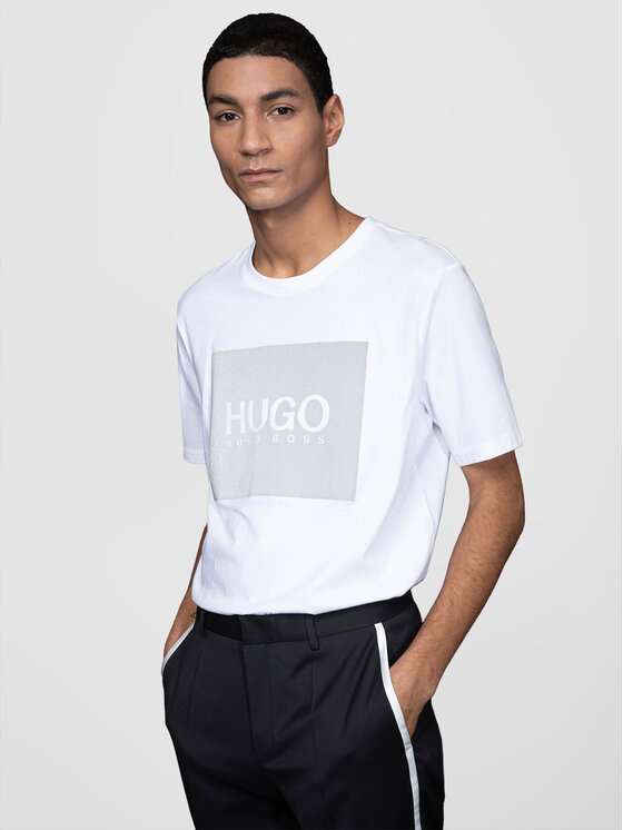 HUGO Hugo T-särk Dolive211 50442929 Valge Regular Fit