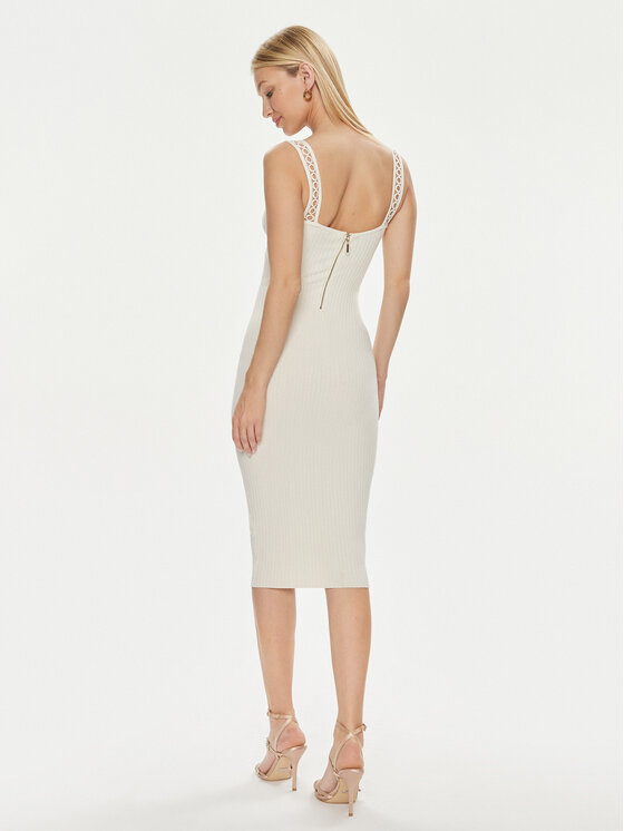Marciano Guess Marciano Guess Cocktail obleka 4GGK25 5634Z Écru Slim Fit