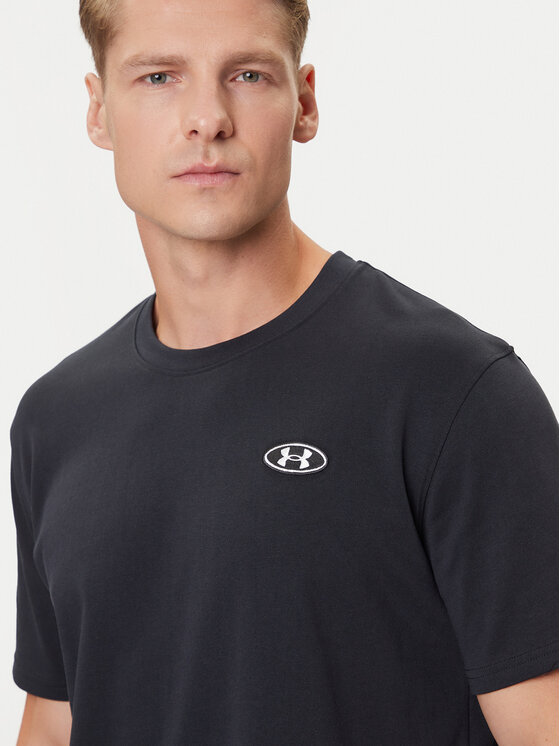 Under Armour Under Armour Tričko Ua Hw Lc Patch Ss 1382902-001 Čierna Loose Fit